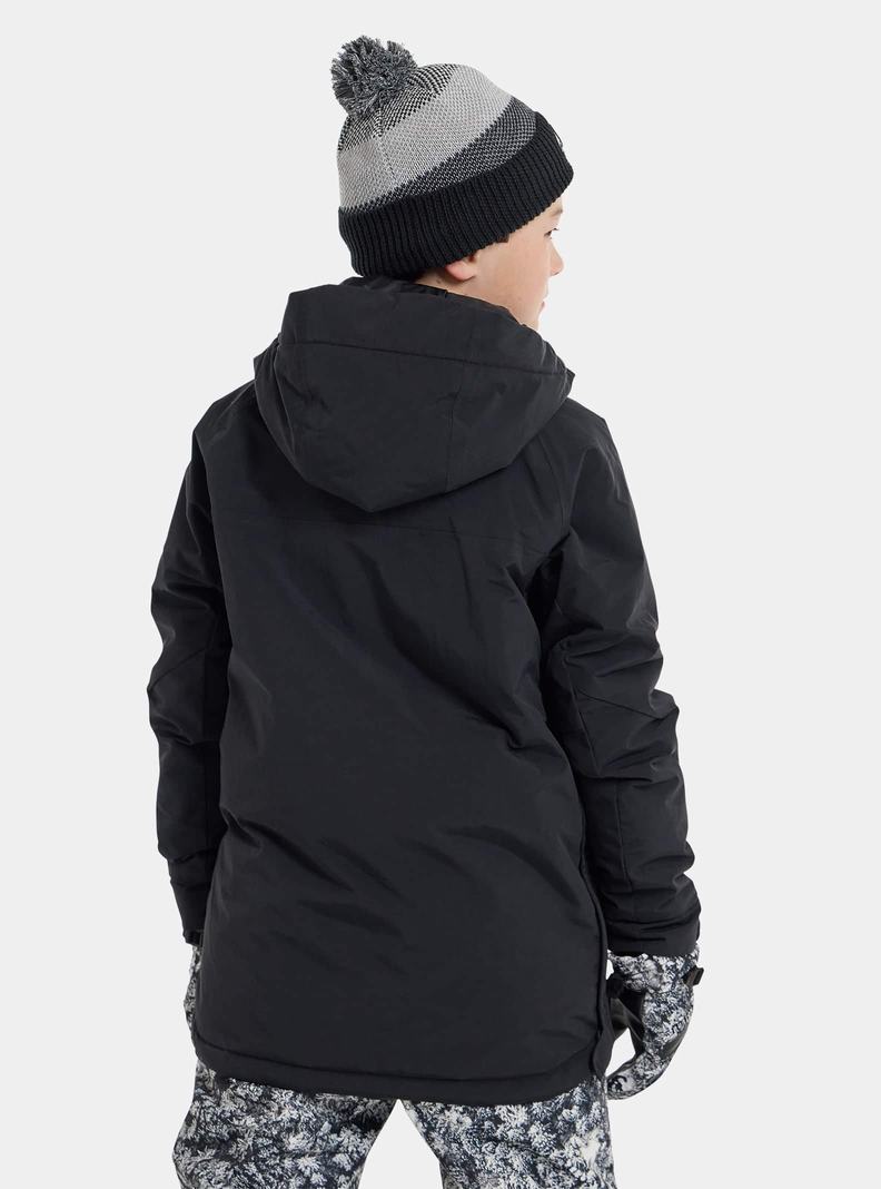 Burton Frostner 2L Anorak Snowboardjacke Kinder Schwarz | 742-CVJNKB