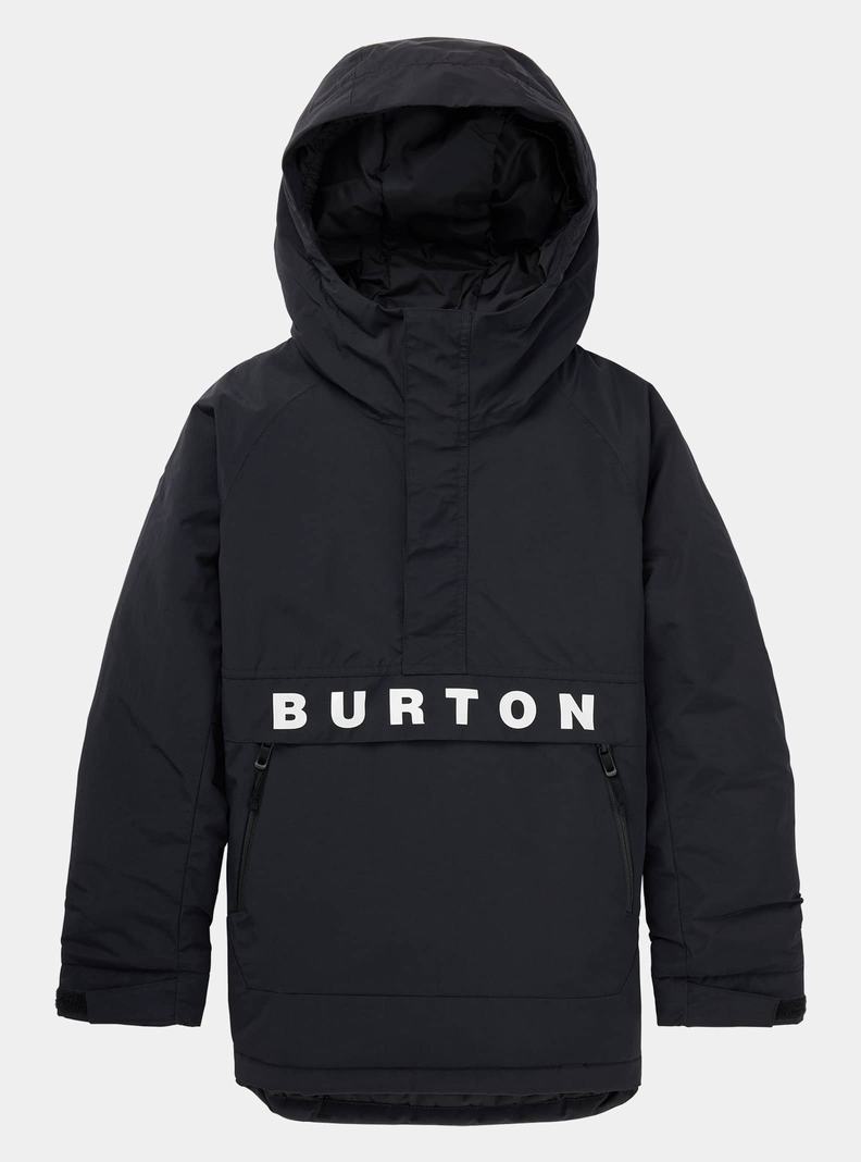Burton Frostner 2L Anorak Snowboardjacke Kinder Schwarz | 742-CVJNKB