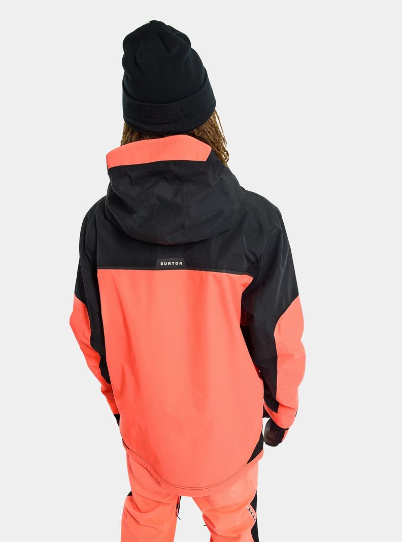 Burton Frostner 2L Snowboardjacke Herren Schwarz Orange | 256-COYENI