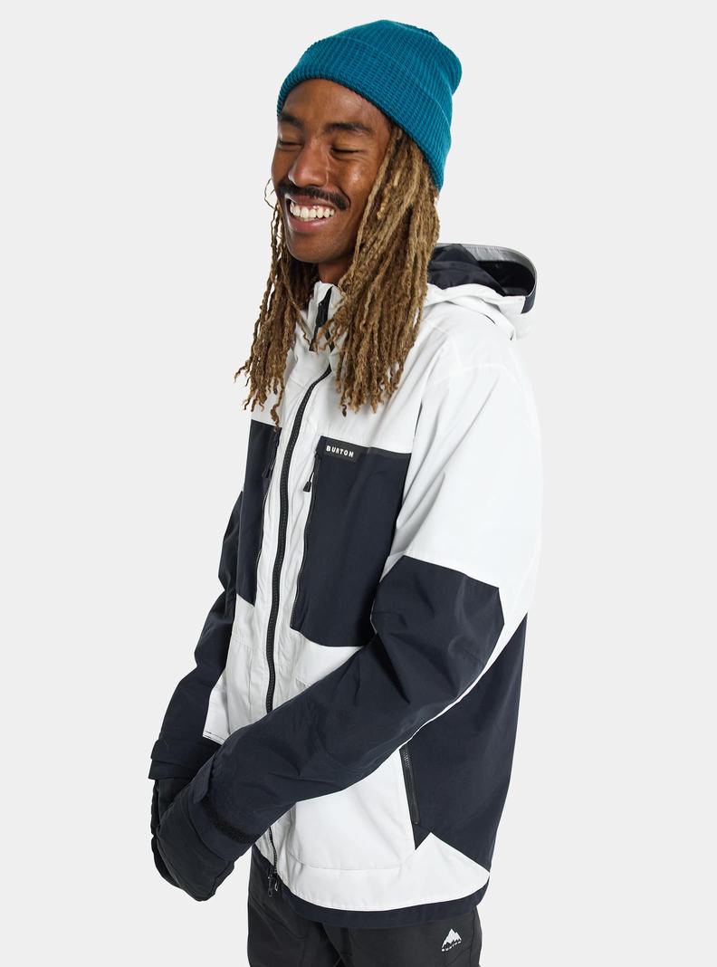 Burton Frostner 2L Snowboardjacke Herren Weiß Schwarz | 517-UHSTPK