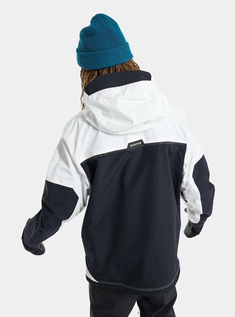 Burton Frostner 2L Snowboardjacke Herren Weiß Schwarz | 517-UHSTPK