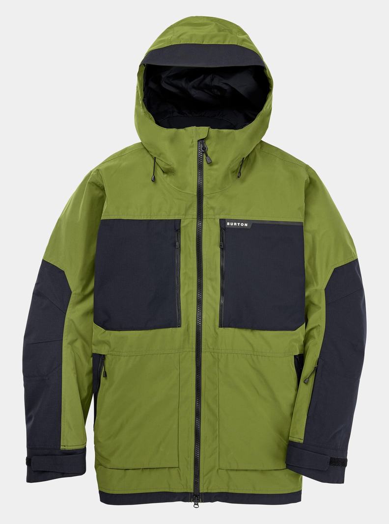 Burton Frostner 2L Snowboardjacke Herren Grün Schwarz | 812-FUJYSP