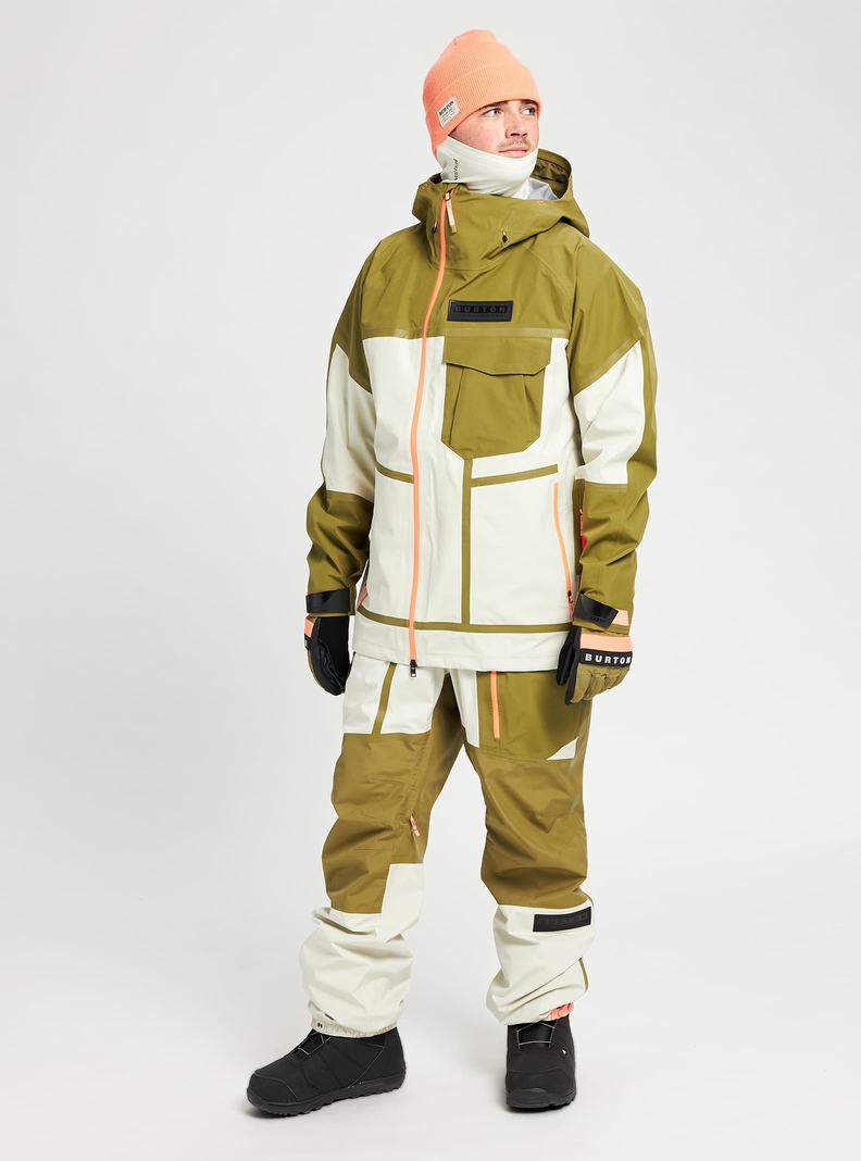 Burton GORE-TEX 3L Breaker Snowboardjacke Herren Olivgrün Silber Grün | 326-LDTVSE