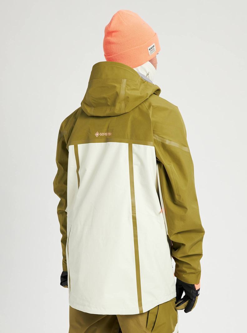 Burton GORE-TEX 3L Breaker Snowboardjacke Herren Olivgrün Silber Grün | 326-LDTVSE
