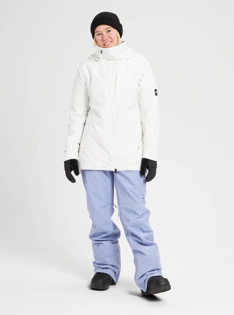 Burton GORE-TEX Pillowline Snowboardjacke Damen Weiß | 687-CIMFTB