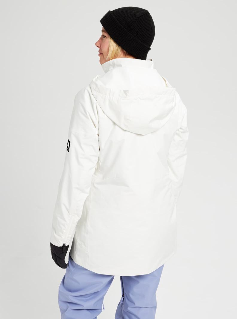 Burton GORE-TEX Pillowline Snowboardjacke Damen Weiß | 687-CIMFTB
