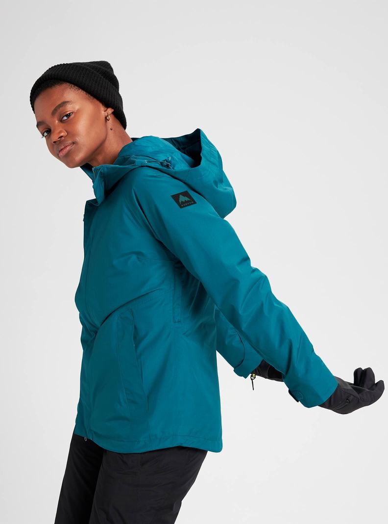 Burton GORE‑TEX Powline Snowboardjacke Damen Blau | 981-CQPXFB
