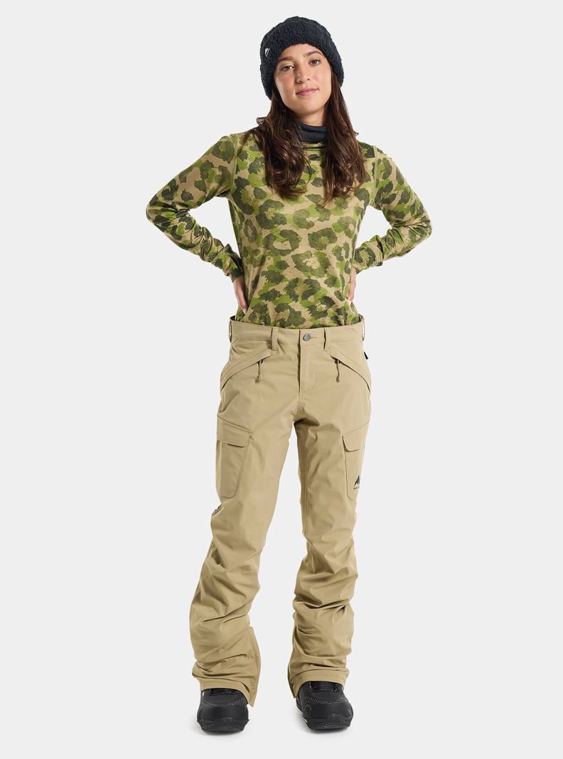 Burton Gloria GORE-TEX 2L (Hohe) Snowboardhose Damen Khaki | 983-THXIGP