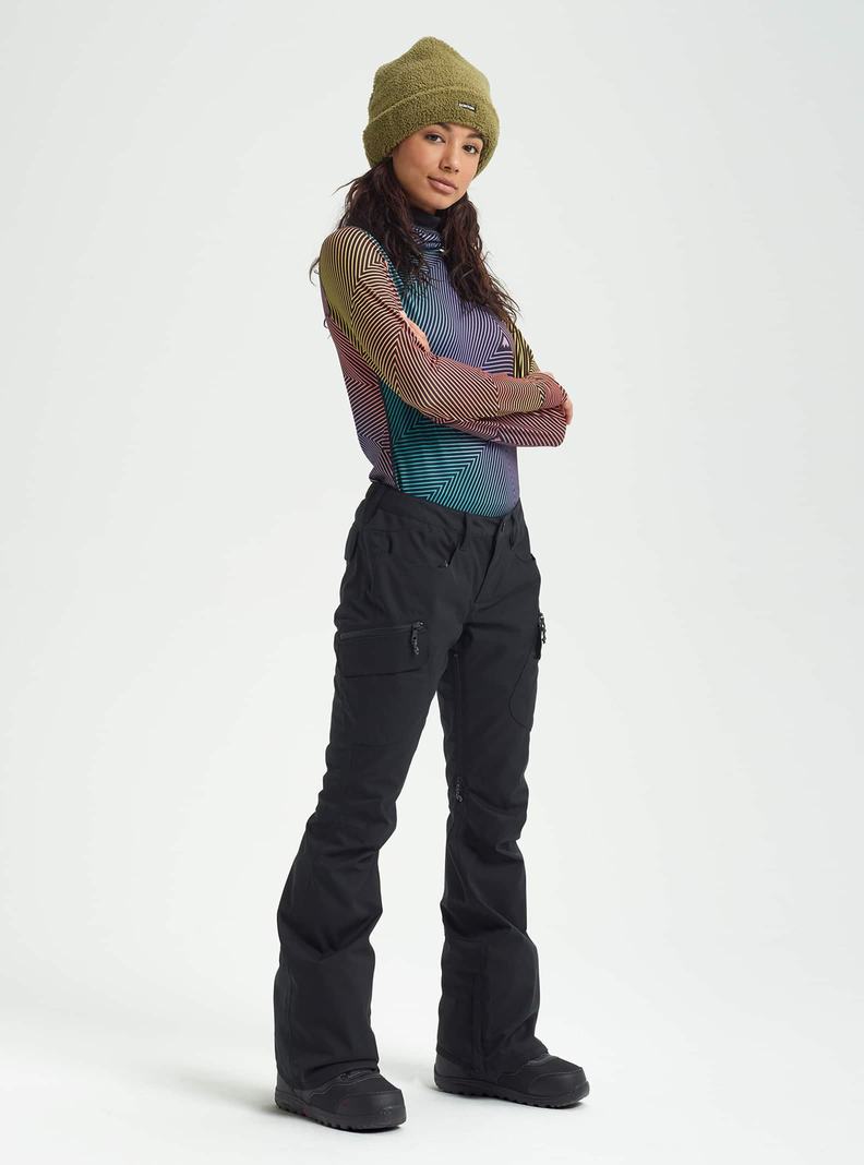 Burton Gloria Stretch 2L (Hohe) Snowboardhose Damen Schwarz | 096-KFDVSW