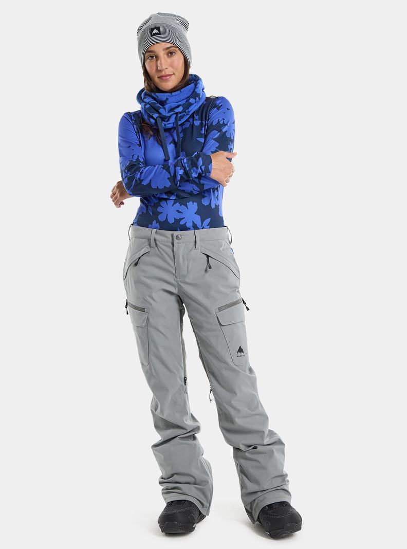 Burton Gloria Stretch 2L Snowboardhose Damen Grau | 139-LOBAJV
