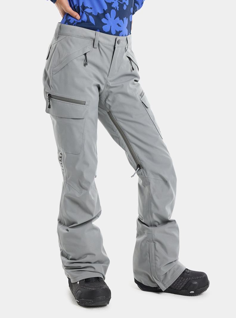 Burton Gloria Stretch 2L Snowboardhose Damen Grau | 139-LOBAJV