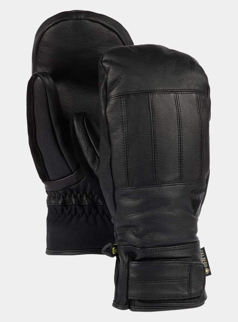 Burton Gondy GORE-TEX Leder Fäustlinge Herren Schwarz | 569-CVKJIA