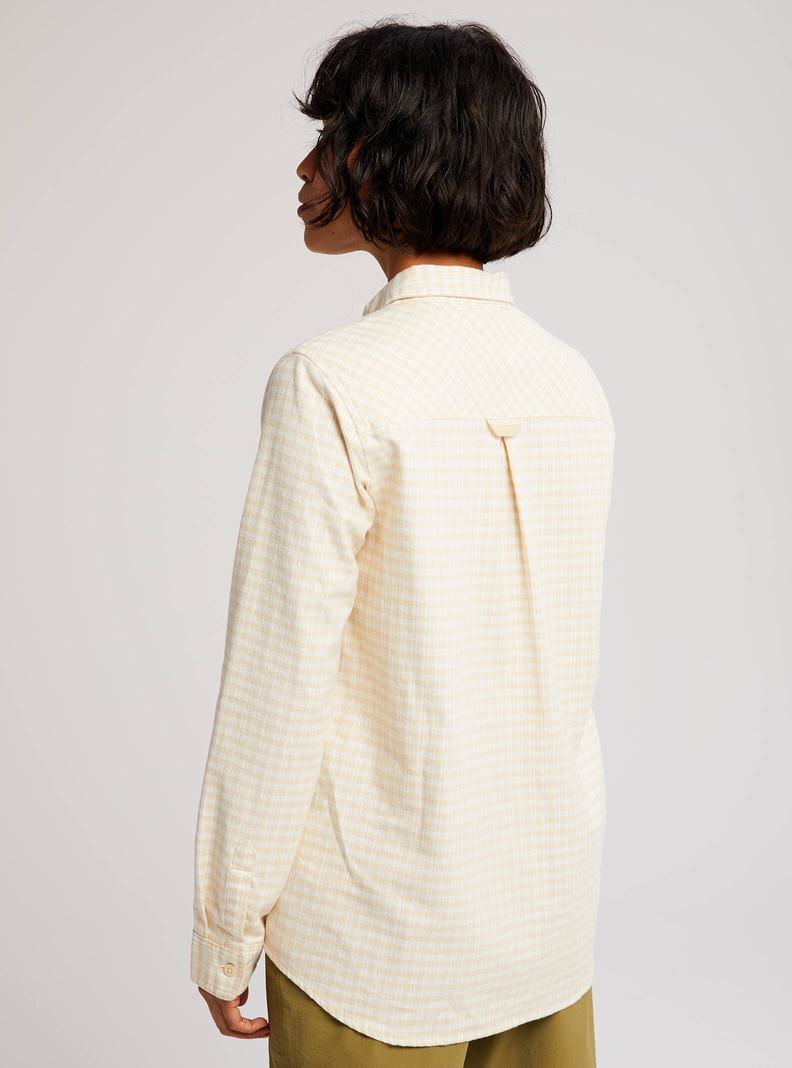 Burton Grace Long Sleeve Flannel Hemd Damen Beige | 047-YXBPRG
