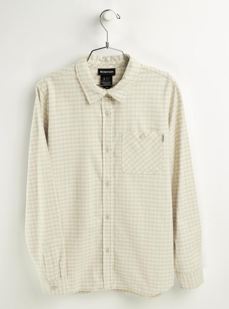 Burton Grace Long Sleeve Flannel Hemd Damen Beige | 047-YXBPRG