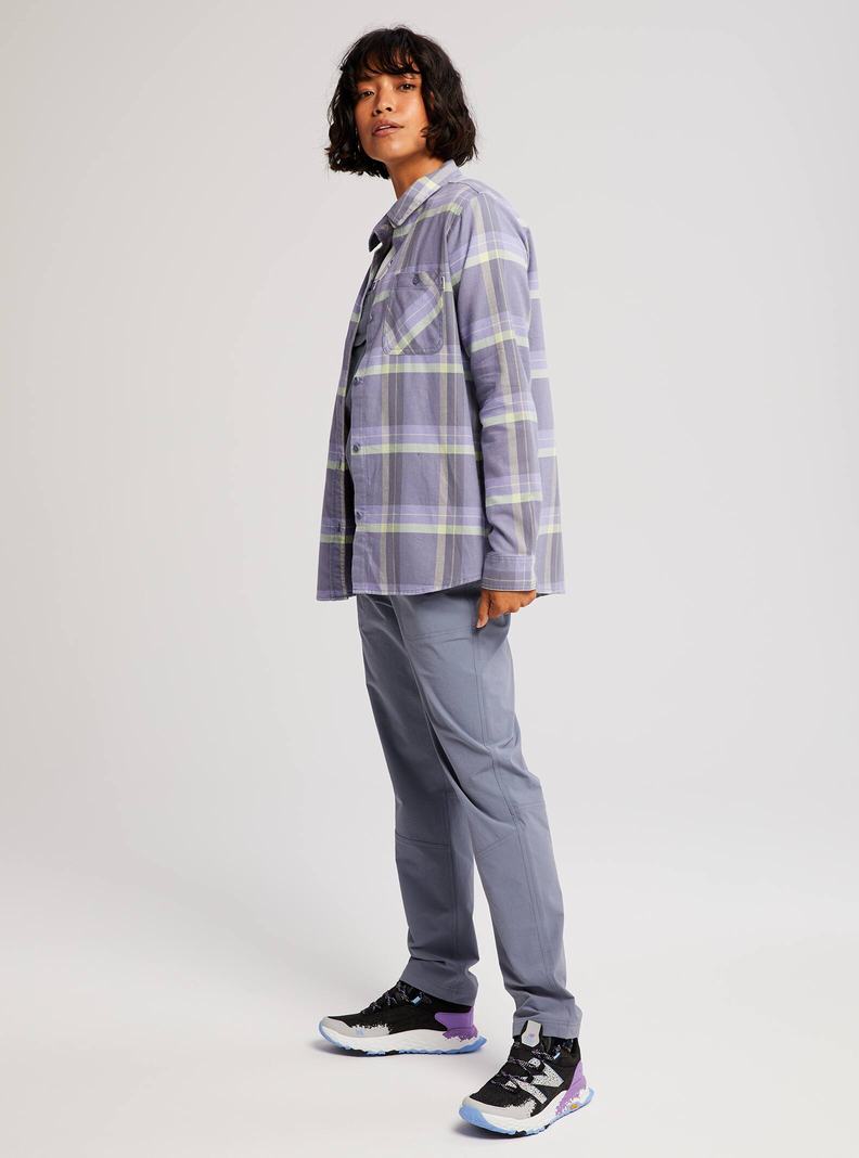Burton Grace Long Sleeve Flannel Hemd Damen Lila | 184-MYFPDC