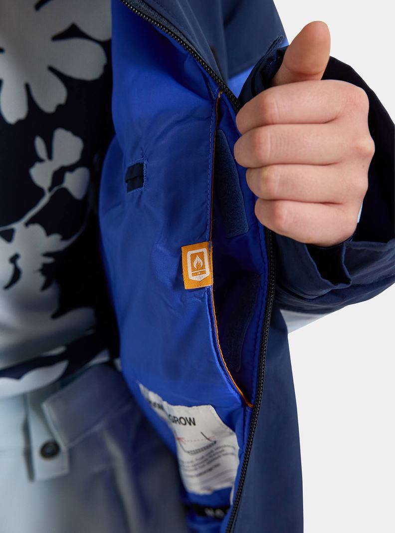 Burton Hart 2L Snowboardjacke Kinder Blau | 298-NKVLCG