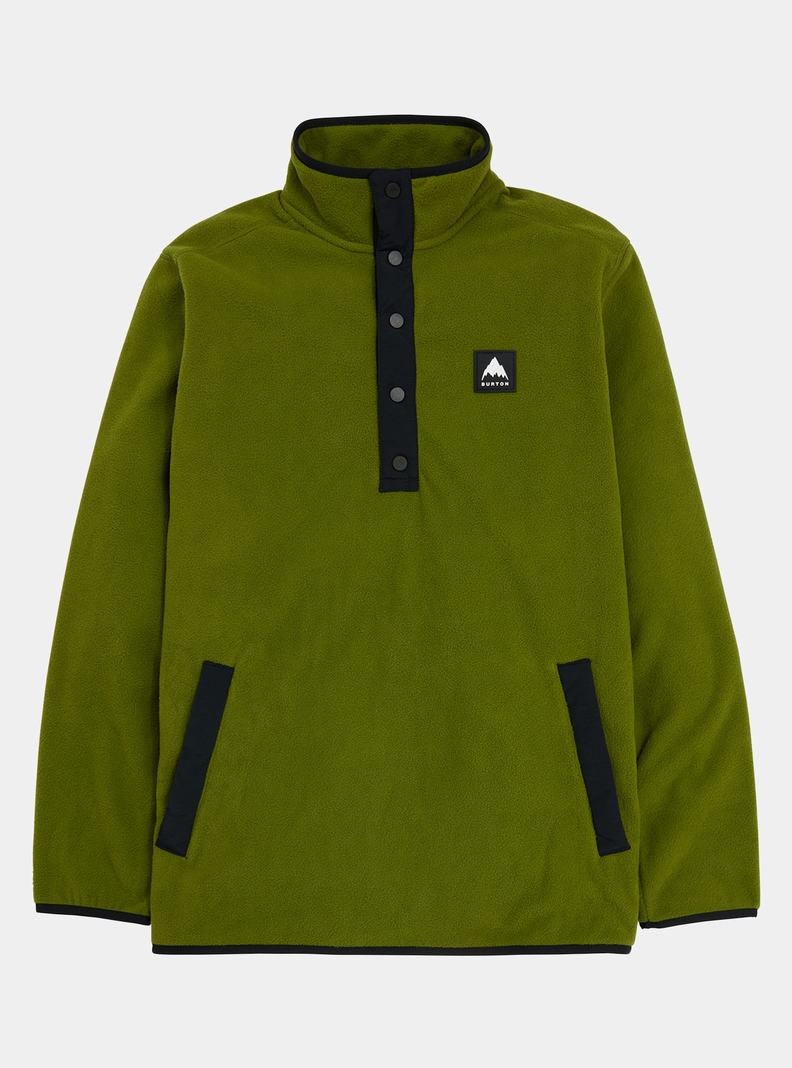 Burton Hearth Fleece Pullover Sweatshirts Herren Grün | 036-QPDSRU