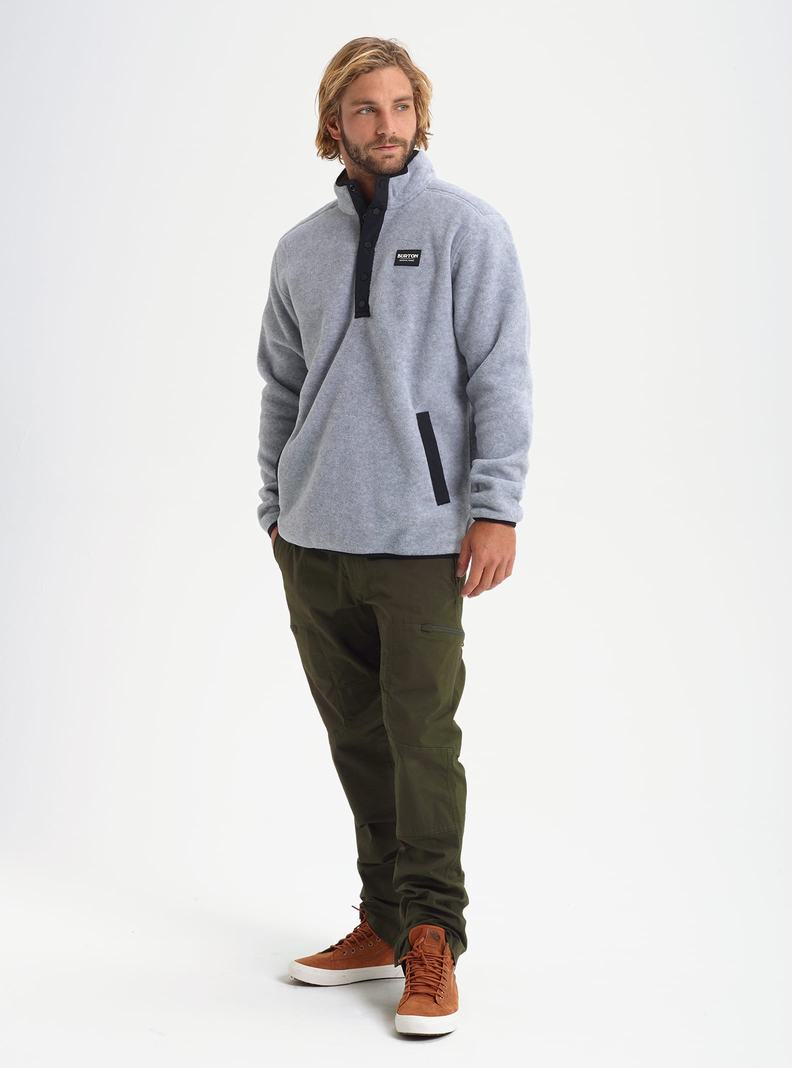 Burton Hearth Fleece Pullover Sweatshirts Herren Grau | 410-QNWJXL
