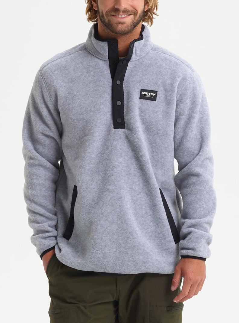 Burton Hearth Fleece Pullover Sweatshirts Herren Grau | 410-QNWJXL