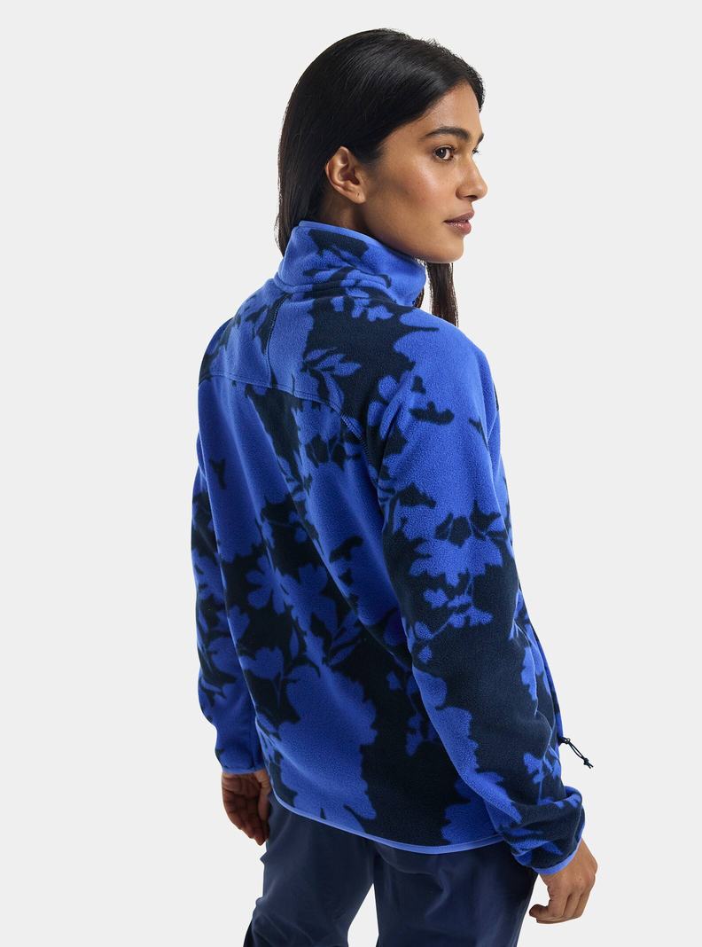 Burton Hearth Fleece Pullover Sweatshirts Damen Blau | 629-HUCWNT