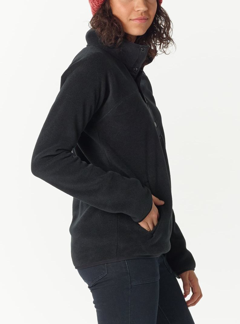 Burton Hearth Fleece Pullover Sweatshirts Damen Schwarz | 653-JQTNZD