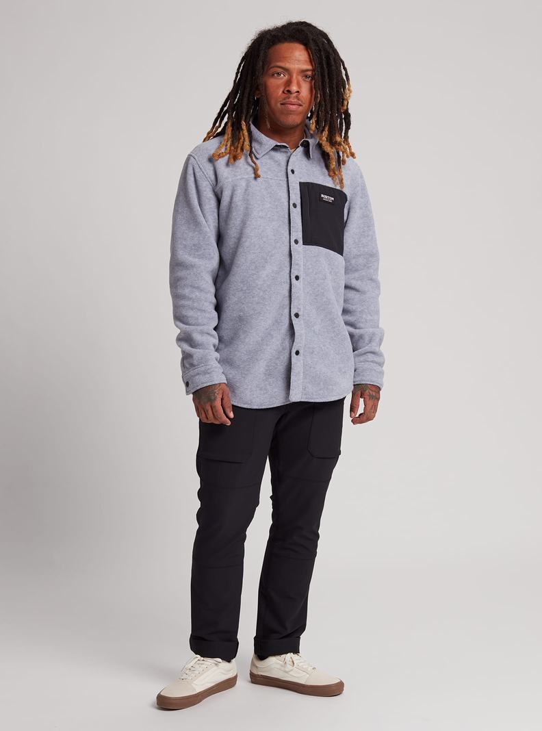 Burton Hearth Fleece Shirt Hemd Herren Grau | 924-IPVXGE