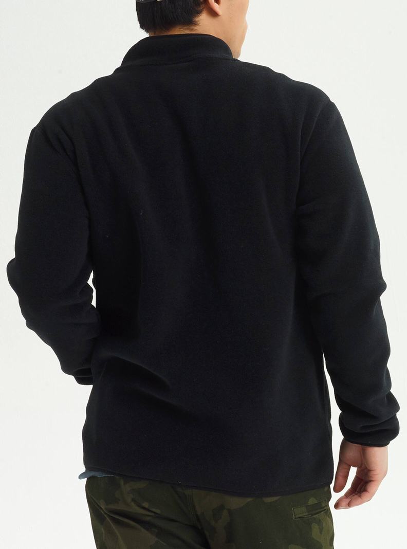 Burton Hearth Full-Zip Fleece Sweatshirts Herren Schwarz | 156-EOXLTZ