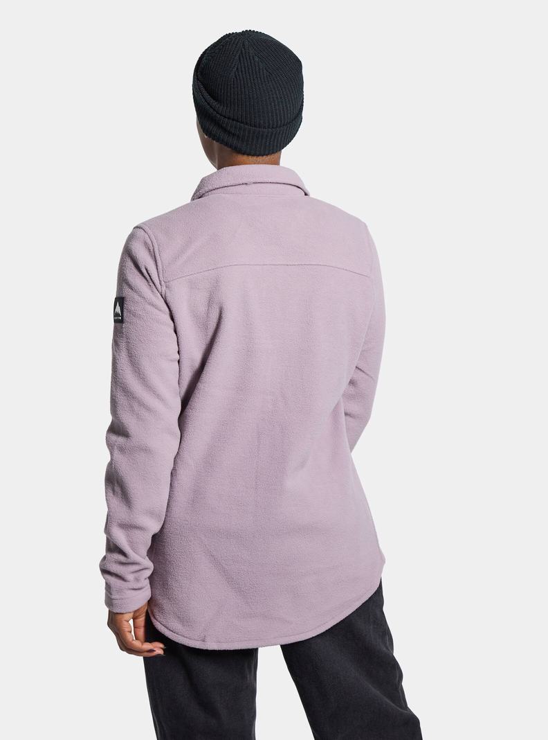 Burton Hearth Snap-Up Fleece Hemd Damen Lavendel | 485-XOZBFJ