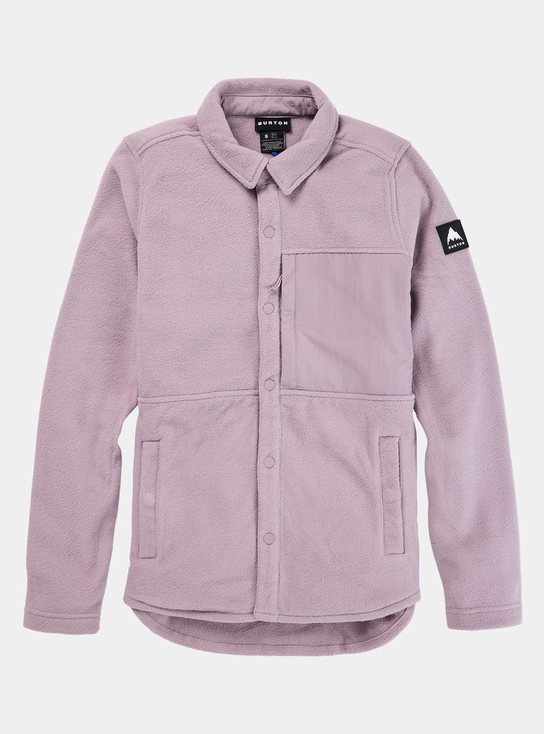 Burton Hearth Snap-Up Fleece Hemd Damen Lavendel | 485-XOZBFJ