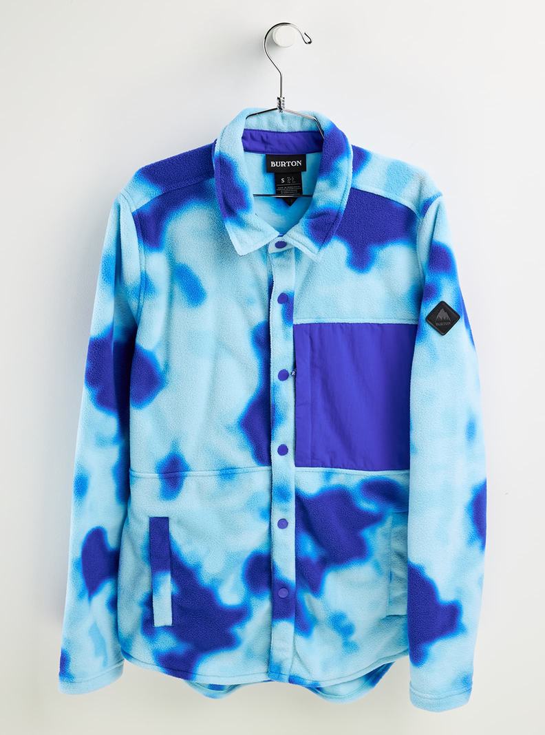 Burton Hearth Snap Up Fleece Hemd Damen Blau | 910-GWCBUZ