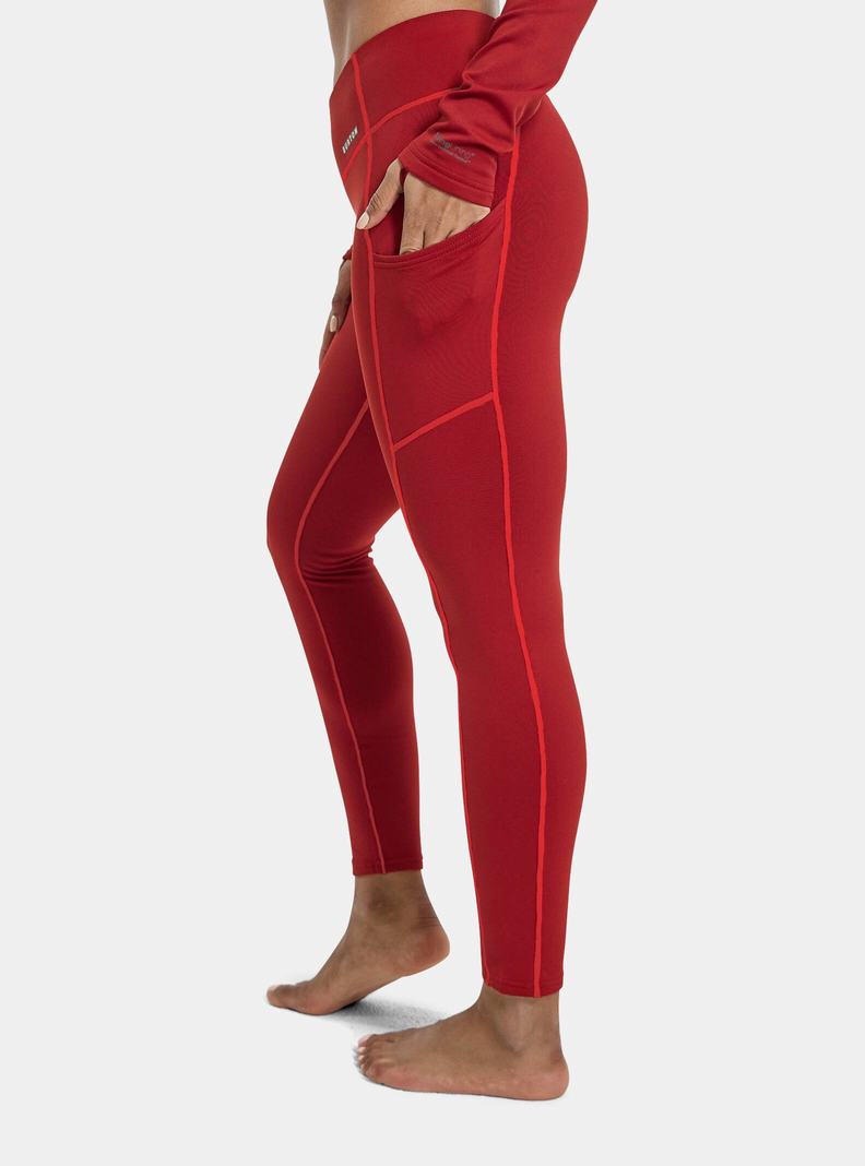 Burton Heavyweight X Base Layer Pants Funktionswäsche Damen Rot | 436-YHNJQX