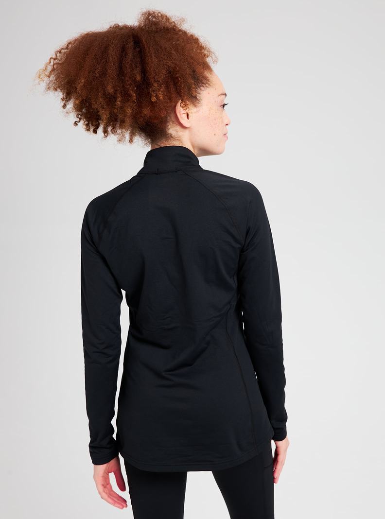 Burton Heavyweight X Base Layer Quarter-Zip Funktionswäsche Damen Schwarz | 419-DECVSJ