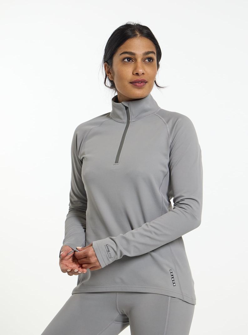 Burton Heavyweight X Base Layer Quarter-Zip Funktionswäsche Damen Grau | 516-XEBUPW