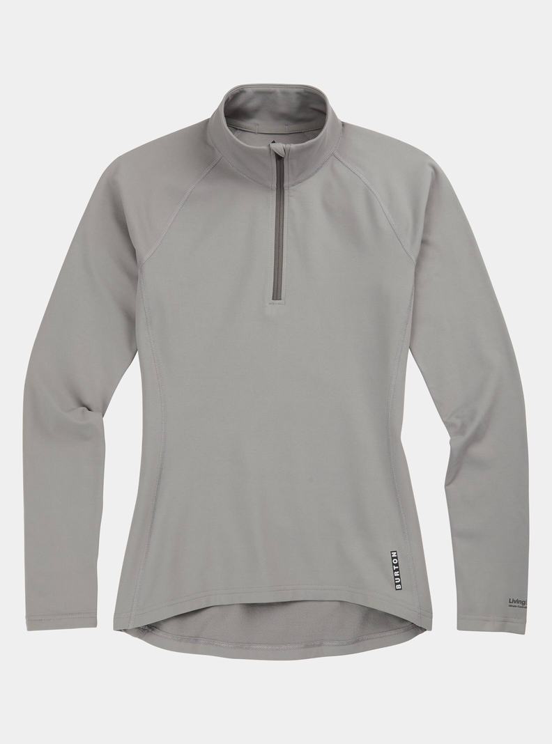 Burton Heavyweight X Base Layer Quarter-Zip Funktionswäsche Damen Grau | 516-XEBUPW