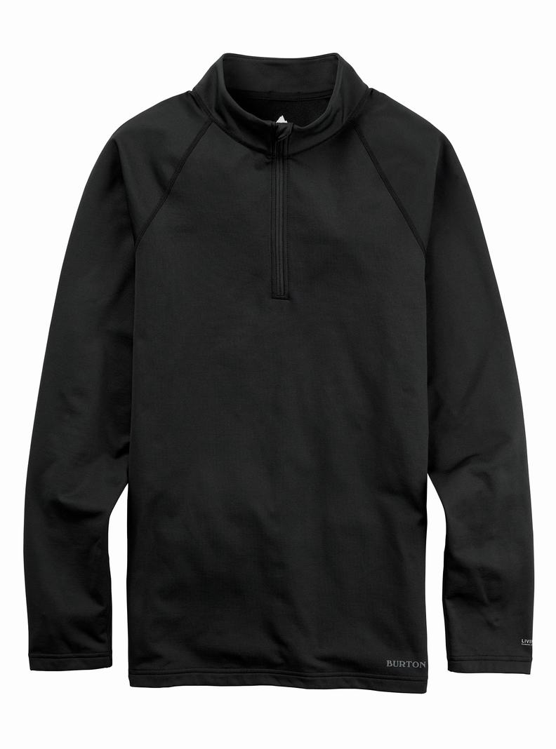 Burton Heavyweight X Base Layer Quarter-Zip Funktionswäsche Herren Schwarz | 643-JDQZHC