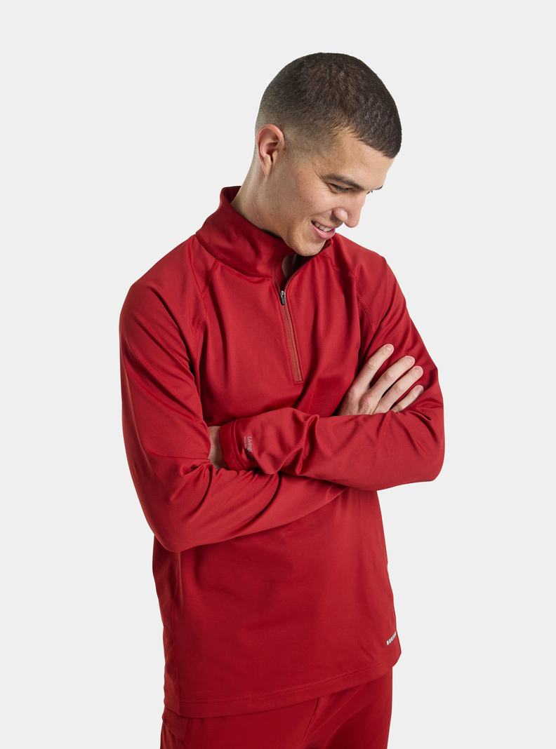 Burton Heavyweight X Base Layer Quarter-Zip Funktionswäsche Herren Rot | 731-NIQYEX