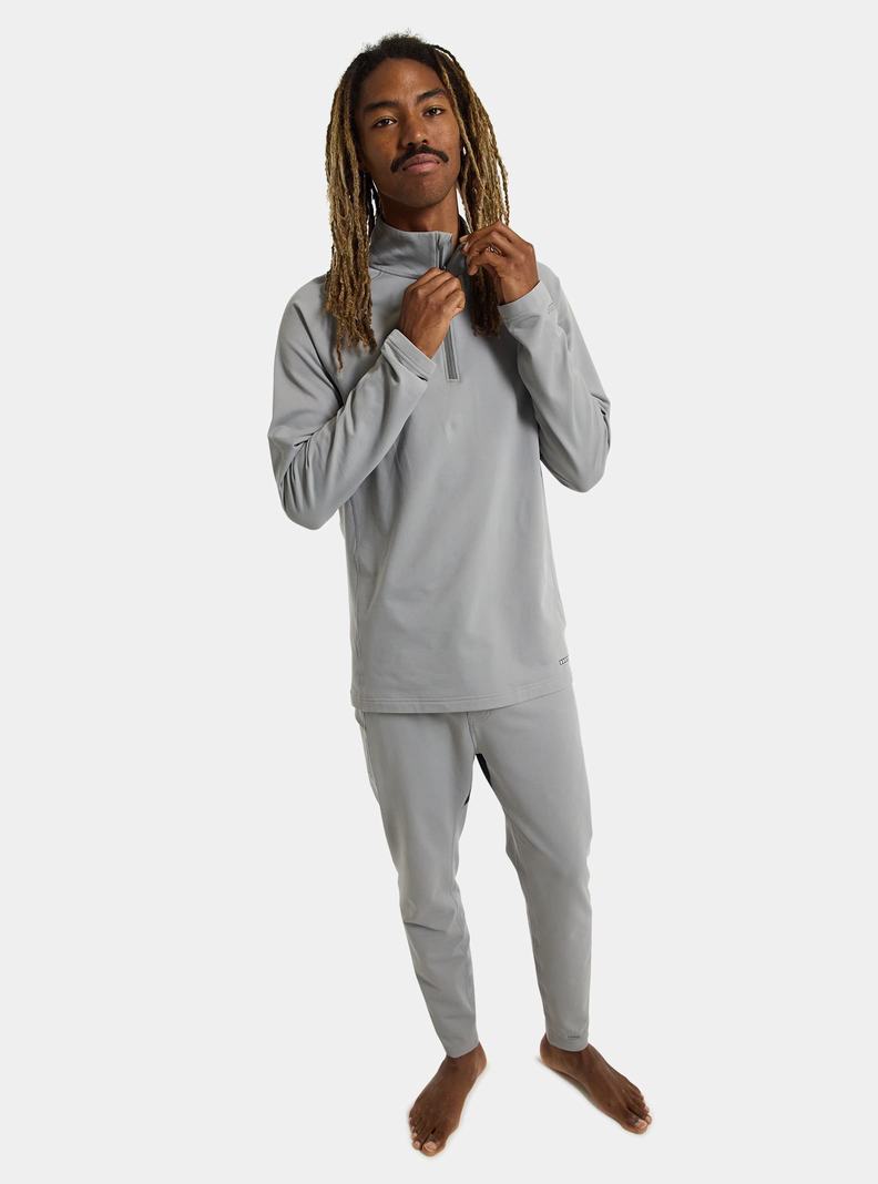 Burton Heavyweight X Base Layer Quarter-Zip Funktionswäsche Herren Grau | 734-KGEPVX