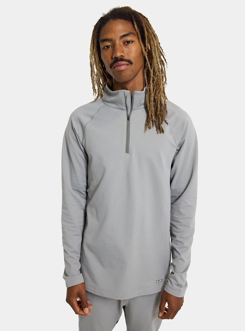 Burton Heavyweight X Base Layer Quarter-Zip Funktionswäsche Herren Grau | 734-KGEPVX