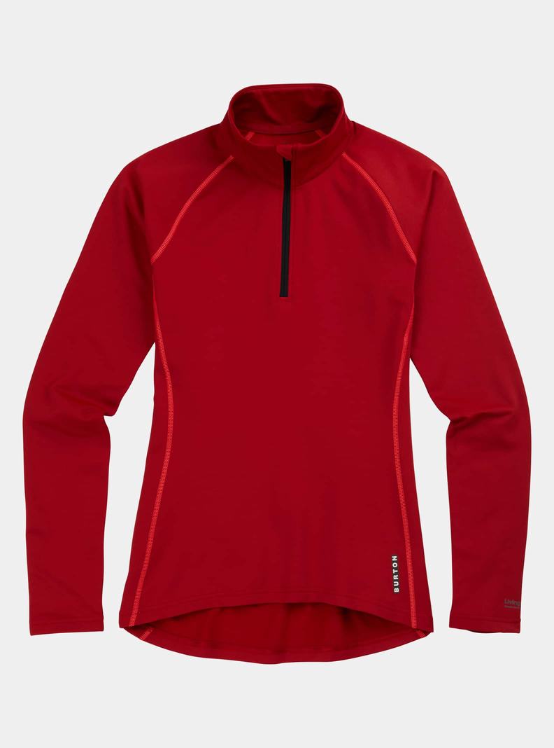 Burton Heavyweight X Base Layer Quarter-Zip Funktionswäsche Damen Rot | 928-GTMADO