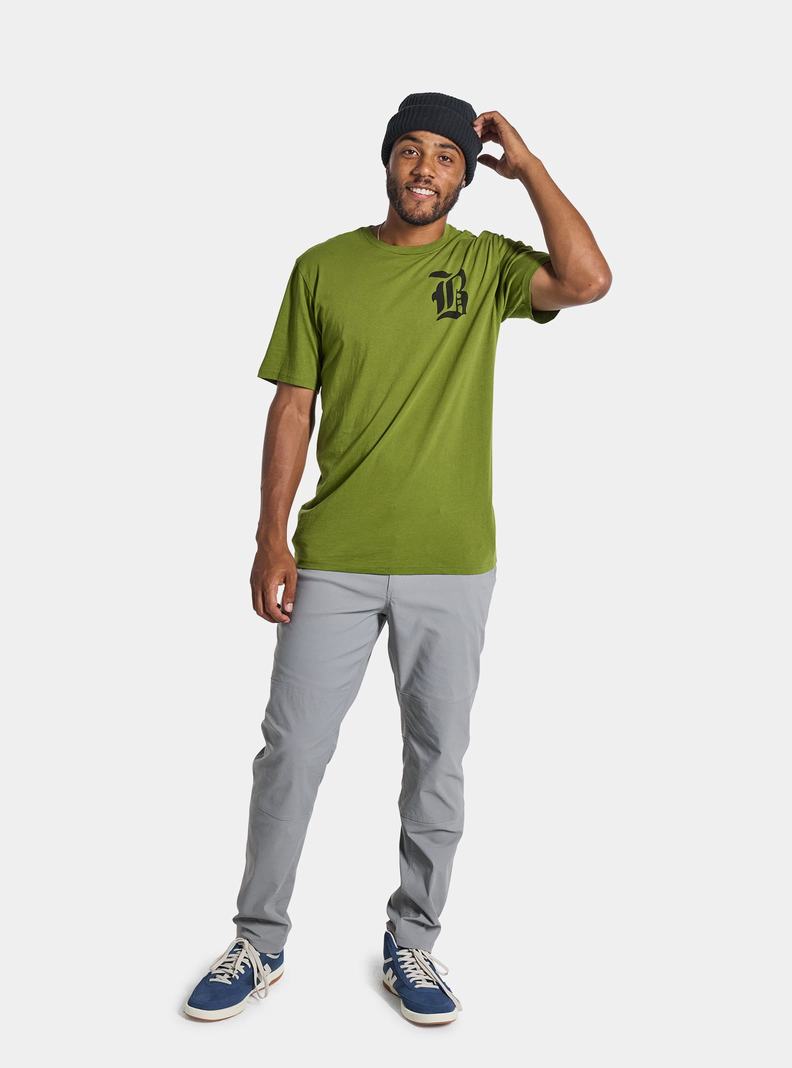 Burton Hesston Kurzes Sleeve T-Shirts Herren Grün | 864-WBYVLJ