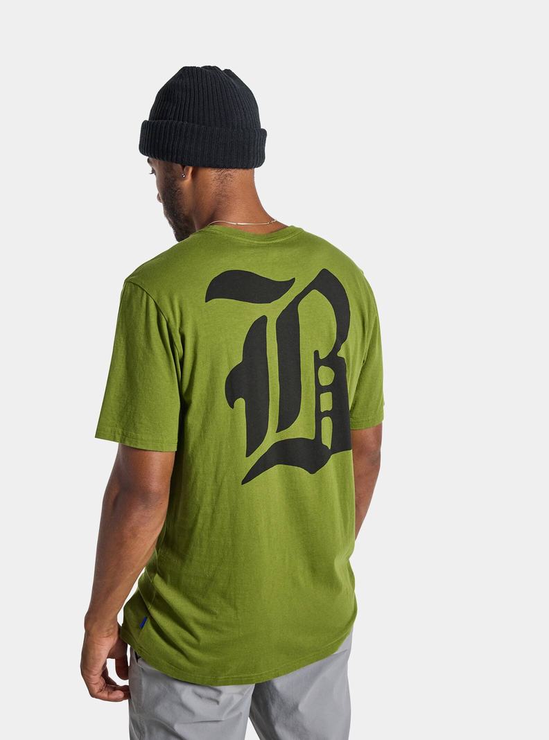 Burton Hesston Kurzes Sleeve T-Shirts Herren Grün | 864-WBYVLJ
