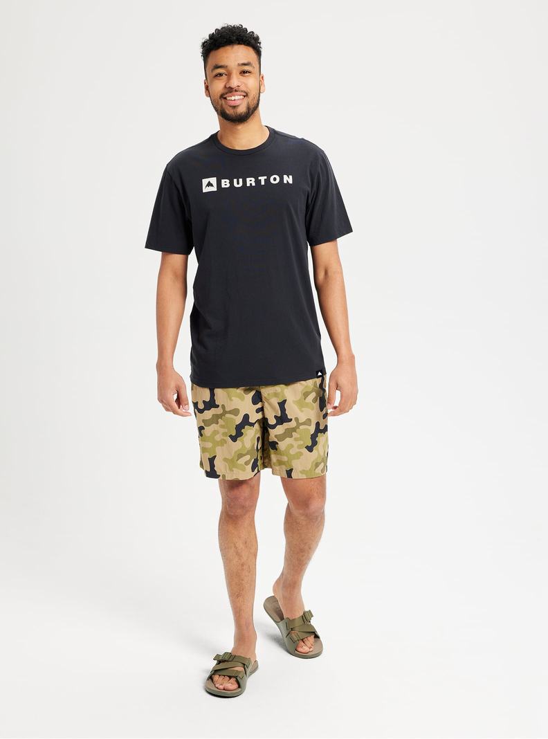 Burton Horizontal Mountain Kurzes Sleeve T-Shirts Herren Schwarz | 269-NUOFVC