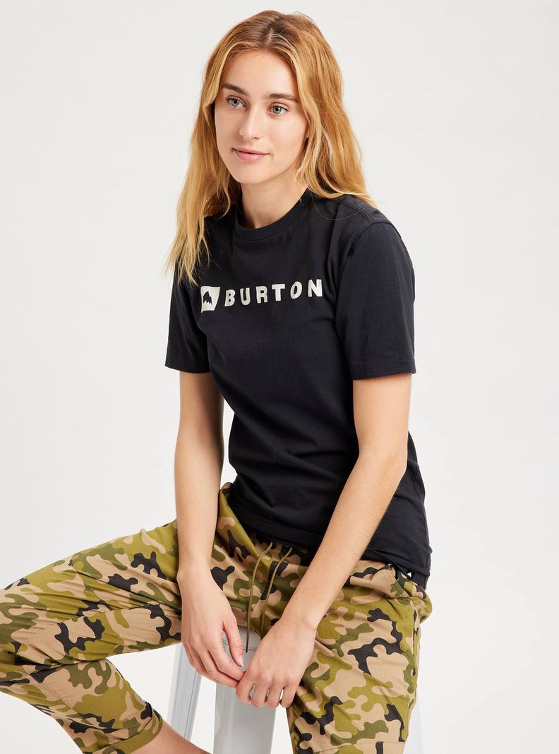 Burton Horizontal Mountain Kurzes Sleeve T-Shirts Herren Schwarz | 269-NUOFVC