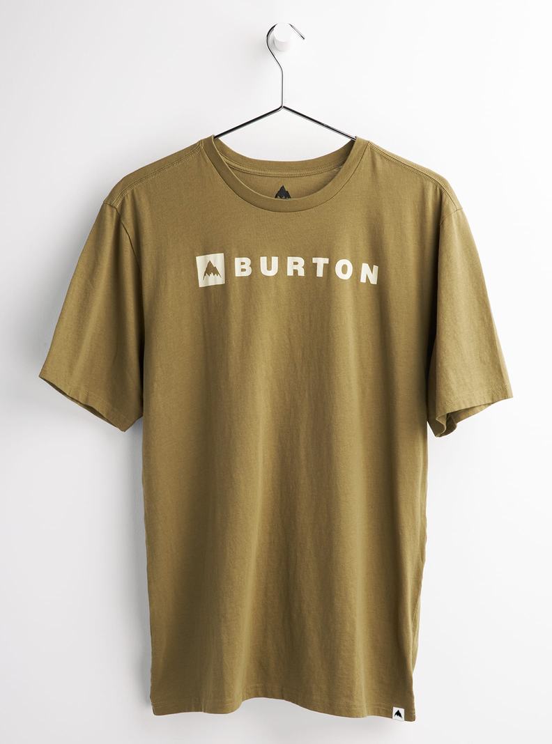 Burton Horizontal Mountain Kurzes Sleeve T-Shirts Herren Olivgrün | 321-OYIEAT