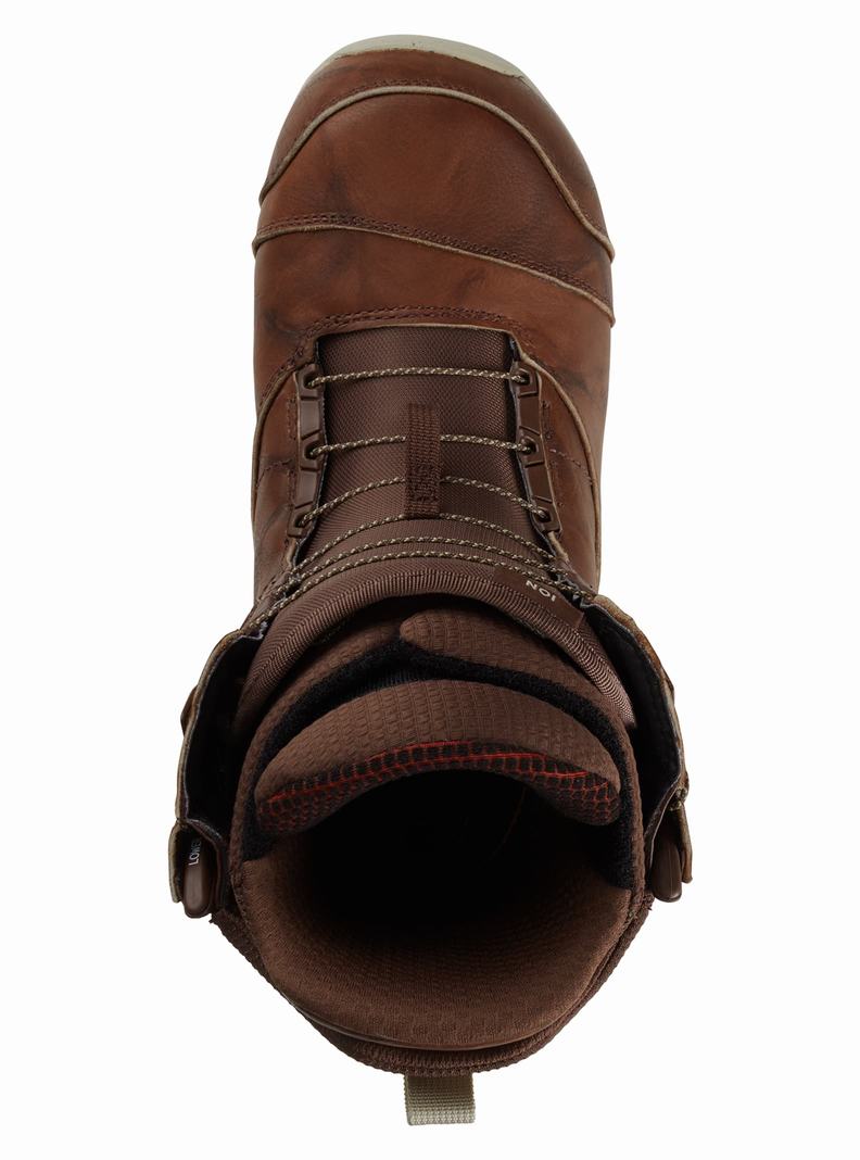 Burton Ion Leder Snowboardboots Herren Braun | 649-DKGPQY