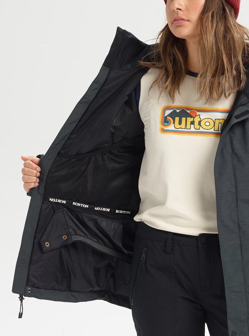 Burton Jet Set 2L Snowboardjacke Damen Schwarz | 193-DSHBCW