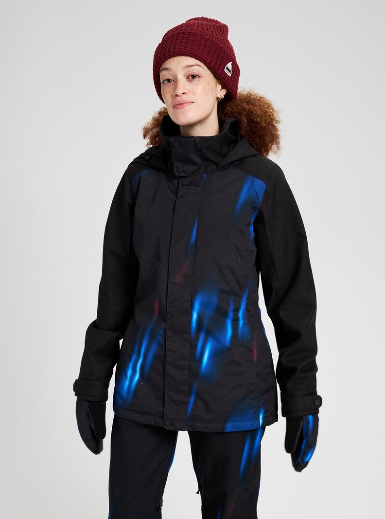 Burton Jet Set Snowboardjacke Damen Schwarz | 731-DUMHVX