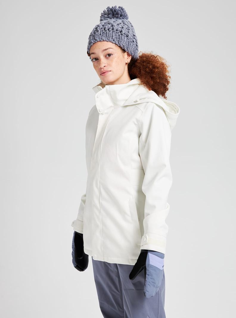 Burton Jet Set Snowboardjacke Damen Weiß | 701-XPGMKS