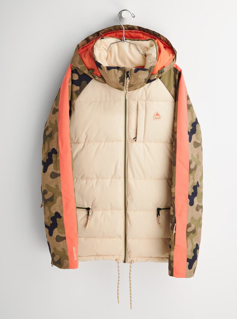 Burton Keelan Snowboardjacke Damen Beige Olivgrün Camouflage | 897-QSJOIW