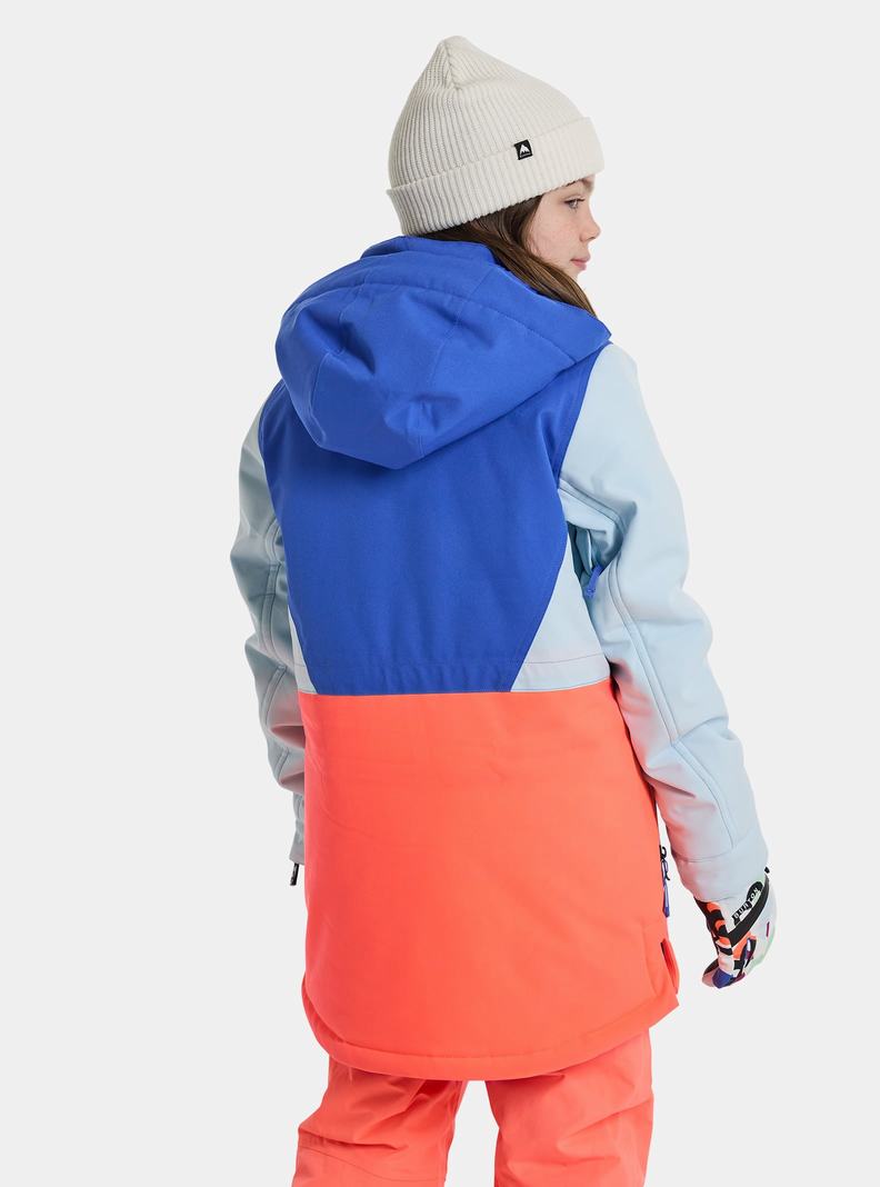 Burton Khione 2L Snowboardjacke Kinder Blau Orange | 562-QGKMUE